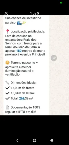 Terreno na praia 