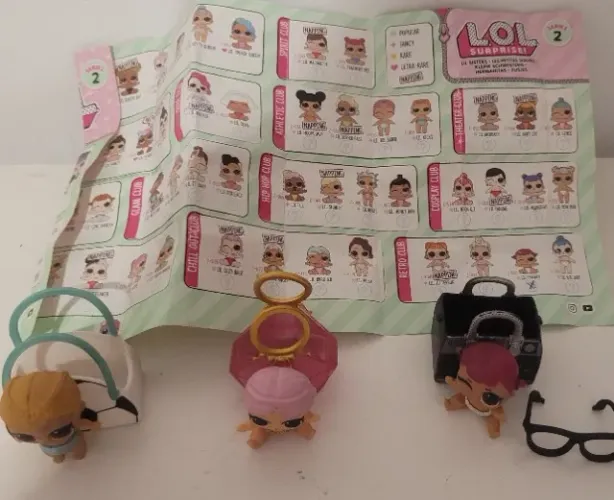 3 bonecas minis Lol originais