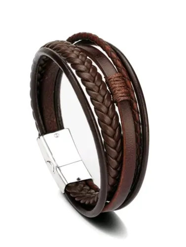 Pulseira de Couro Masculina