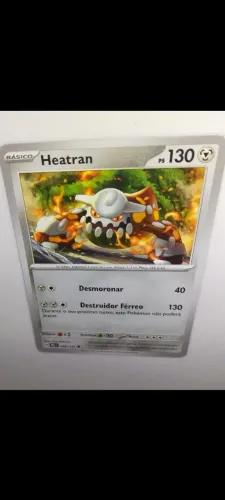 Carta Pokémon Heatran pra jogar e colecionar bem conservada 