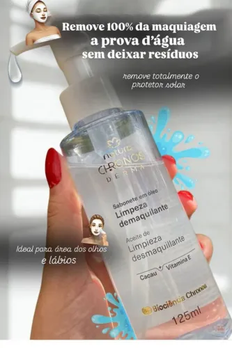 Natura CHONOS Derma sabonete em óleo limpeza demaquilante 