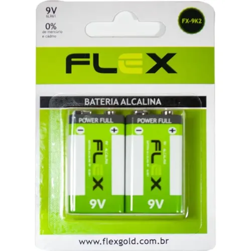 Bateria 9V 2UND Flex FX-9K2 - WZetta