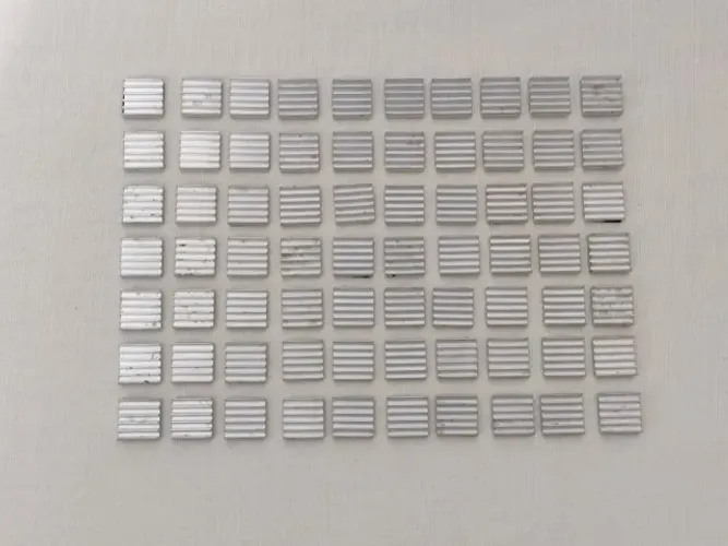 70x Dissipadores Em Alumínio Com Fita Adesiva 14x14x4mm