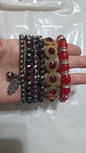 Pulseiras cristal e dourada bijuteria