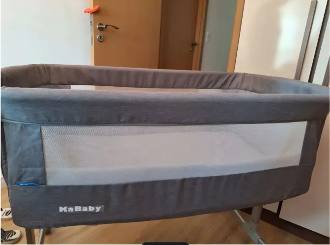 Berço Portátil Sleep 3 em 1 Moisés Co-bed Acopla na Cama - Cinza Kababy