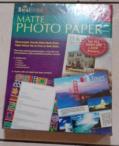 Papel Fotográfico Revestimento Fosco Dupla Face importado lacrado