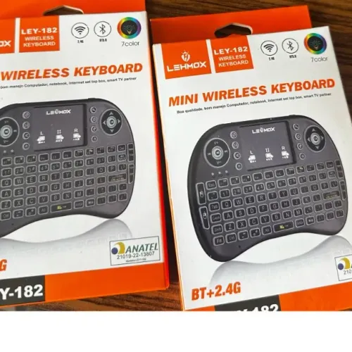 Mini Teclado Wireless Keyboard com Touchpad Com Led Usb Android Console e Tv