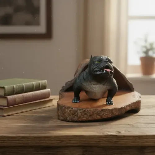 Peça De Decoração O Cachorro E A Pantufa Peça Exclusiva