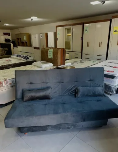 Sofá Cama Max Grafite (PARCELE EM ATÉ 10X SEM JUROS)