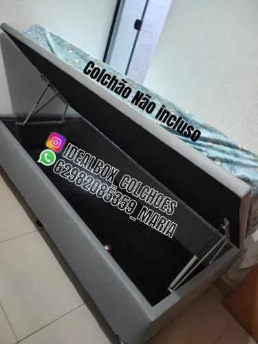BOX BAÚ SOLTEIRO 88X188 BLINDADO NA MADEIRA 