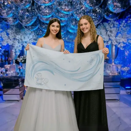 Mini Canga Baile de Máscaras Saída De Praia Brinde Presente Mimo Festa Debutante 15 Anos