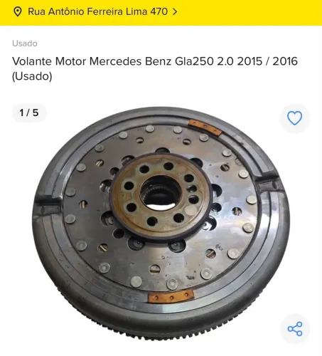 Volante Motor Mercedes Benz Gla250 2.0 2016 2017 