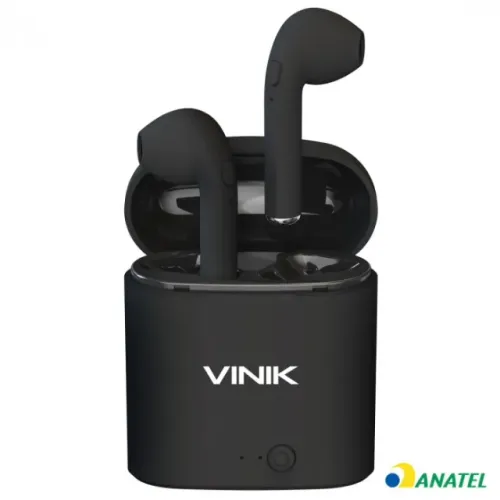  Fone de Ouvido Bluetooth Easy W1+ TWS Black Vinik - WZetta