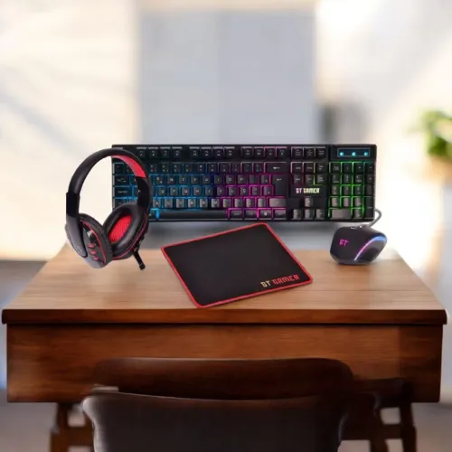 Kit Gamer Goldentec com Headset + Teclado + Mouse 1200DPI + Mousepad