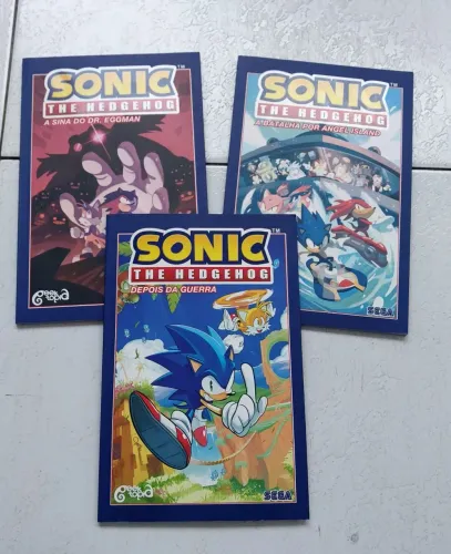 3 LIVROS DO SONIC THE HEDGEHOG