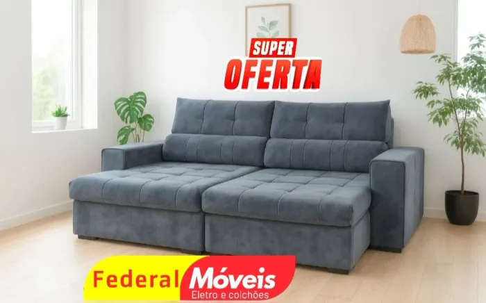 Sofá Retrátil 2 Lugares 2,30m - Qualidade premium para sua casa!