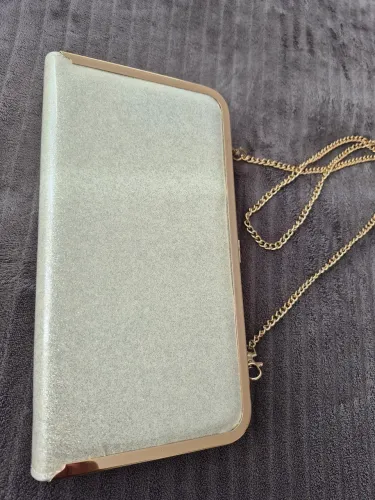 Linda Carteira Clutch com alça dourada