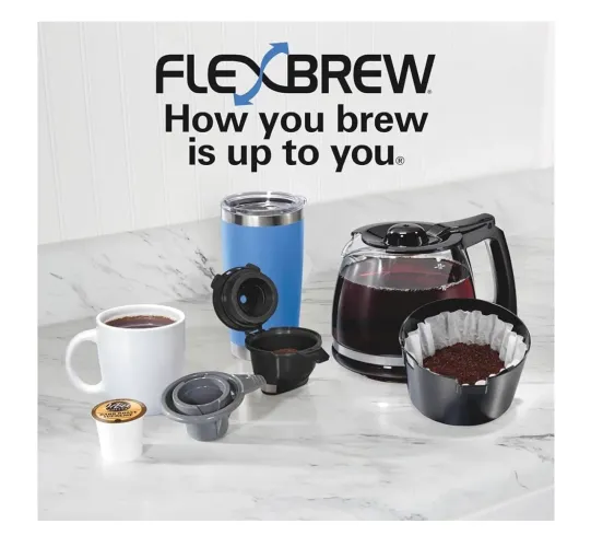 Cafeteira FlexBrew Hamilton funcionando perfeitamente.