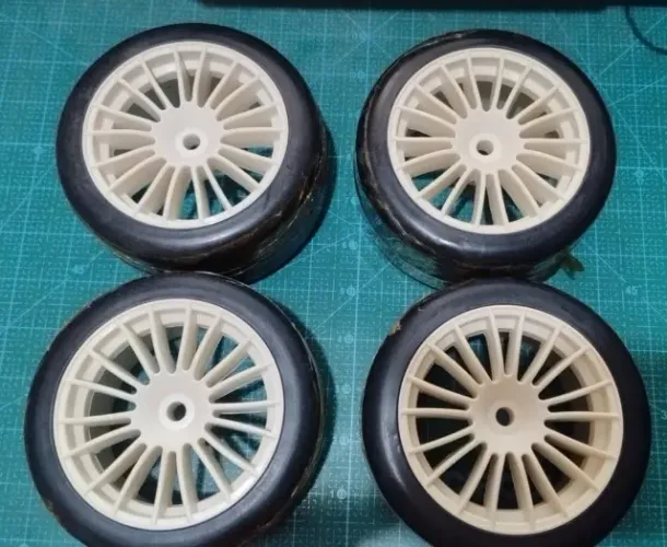 Jogo de Rodas com Pneus Slick, Para FG escala 1/5 novo