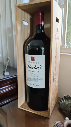 Vinho tinto português Visconde de Borba DOC Alentejo (12l) , safra 2018 vinícola Marcolino