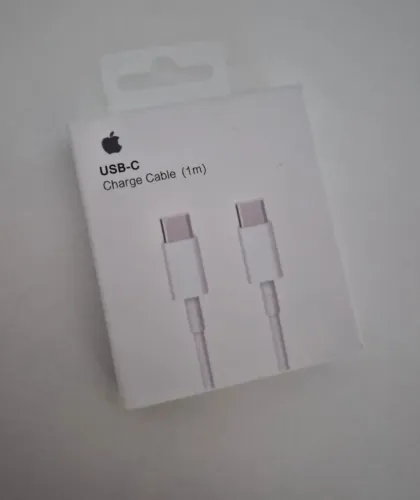 Cabo para iPhone 15 16 17 Usb C para USB C Mesh 1m branco