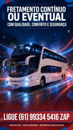 Fretamento e aluguel de onibus e vans executivas em Goiás