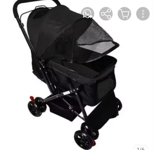Carrinho Pet De Passeio Cães E Gatos Pro Line American novo.<br>Pets Preto