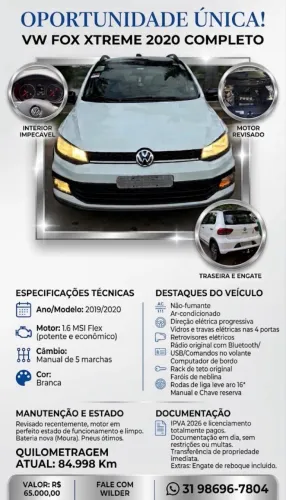 Volkswagen Fox Xtreme 1.6 Flex 8V 5P 2020