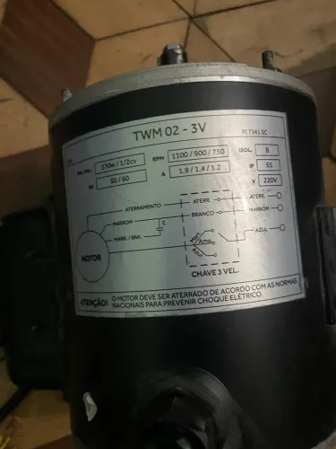 MOTOR PARA VENTILADOR DE PARADE 100cm FIXO VENTISOL 220V