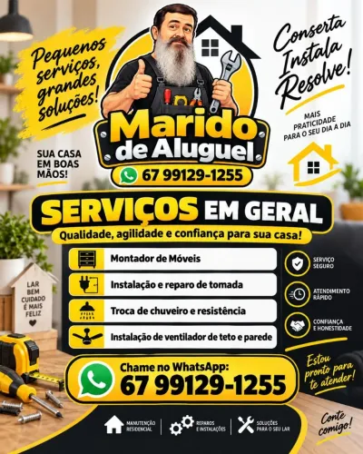 Marido de Aluguel - Serviços em Geral para sua Casa!