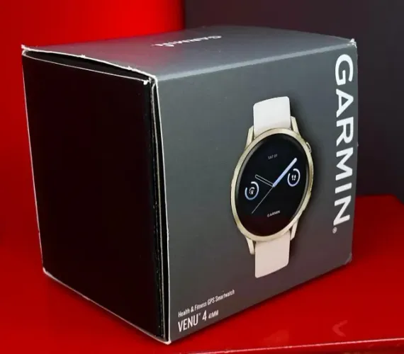 Garmin Relógio Venu 4 - LUNAR GOLD / BONE - 41MM - Produto Novo Com Garantia da Loja