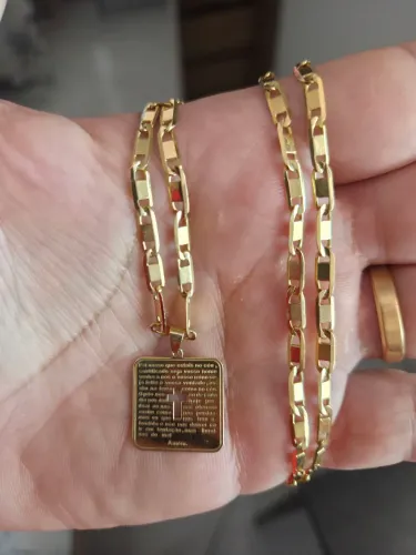 Corrente de ouro Piastrine 18k maciça
