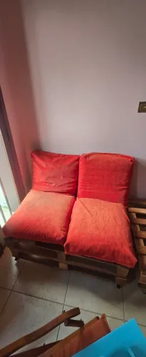 Almofadões laranjas, 60cmx60cm