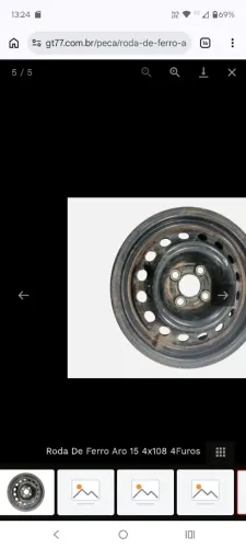 3 rodas aro 15 de ferro novas furacão 4x108