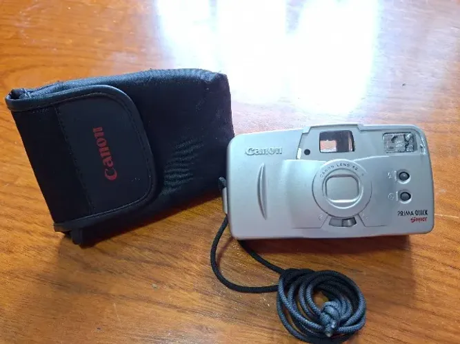câmera analógica canon prima quick super