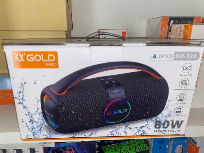 Caixa de Som BOMBOX GOLDS 80w