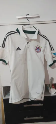 Camisa Polo Bayern Munique Branca Retrô Vintage