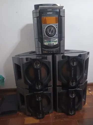 Som SONY FST-ZX80D COM 5 CAIXAS DE SOM