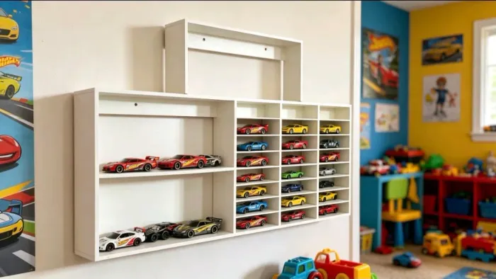 Nicho Expositor e Organizador para Coleção de Carrinhos