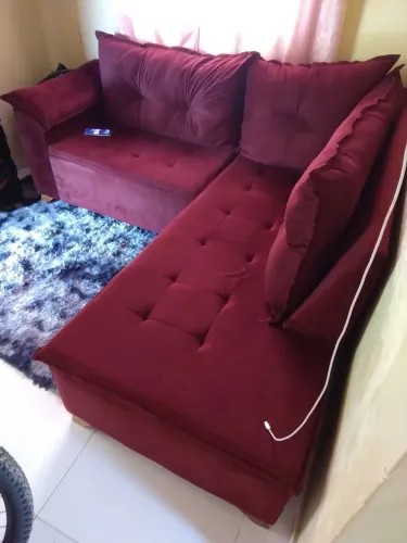 Vendo jogo de sofa com 3 meses de uso aveludado