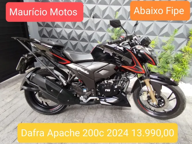 Dafra Apache 200 RTR 2024 único dono abaixo Fipe 
