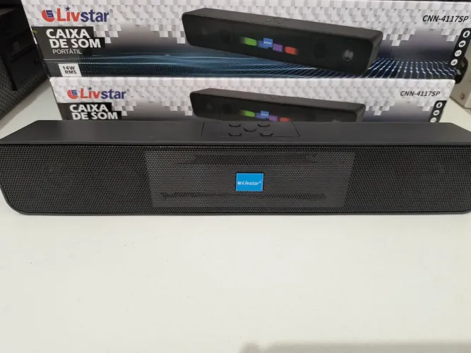 Caixa de som. PC USB SD e auxiliar.