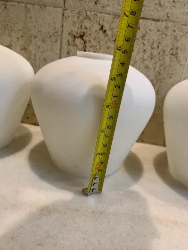 Cúpula reposição de vidro leitoso 14cm