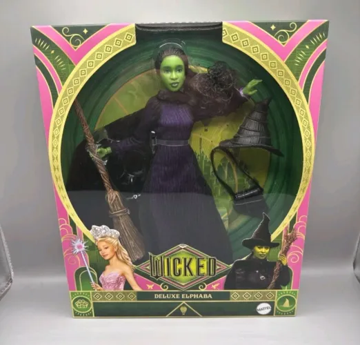 BONECA BARBIE ELPHABA WICHED DELUXE NOVA LACRADA 