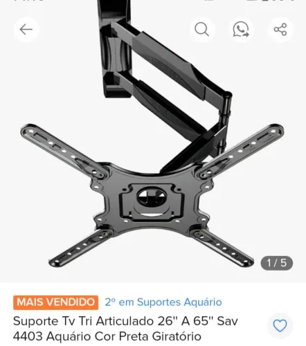 Suporte giratório de TV