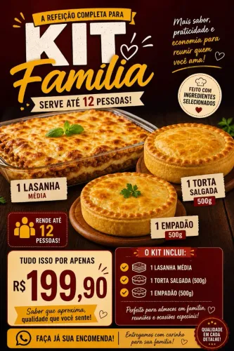 MARMITAS + KIT FAMÍLIA + FEIJOADA COMPLETA
