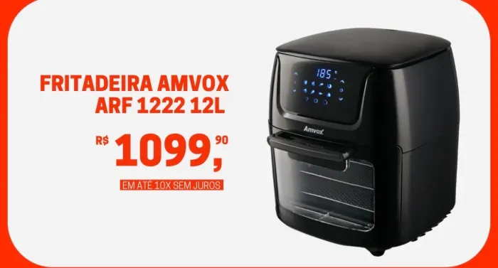  Fritadeira Air Fryer Amvox ARF 1222 - 12 Litros - Digital - Nova!