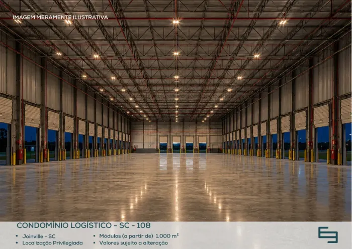 Galpão logístico de 2.600 m² para alugar na SC-108 - Joinville/SC