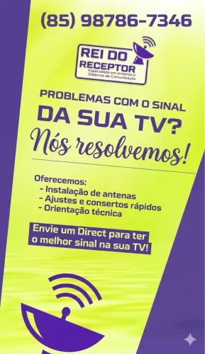 Instalação de antena e tv e receptores