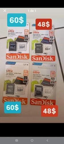 Vendo cartão de memória 16gb e 128gb